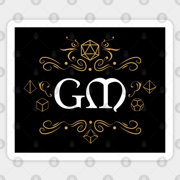 GM - Game Master Tabletop RPG Gaming Sticker by dungeonarmory